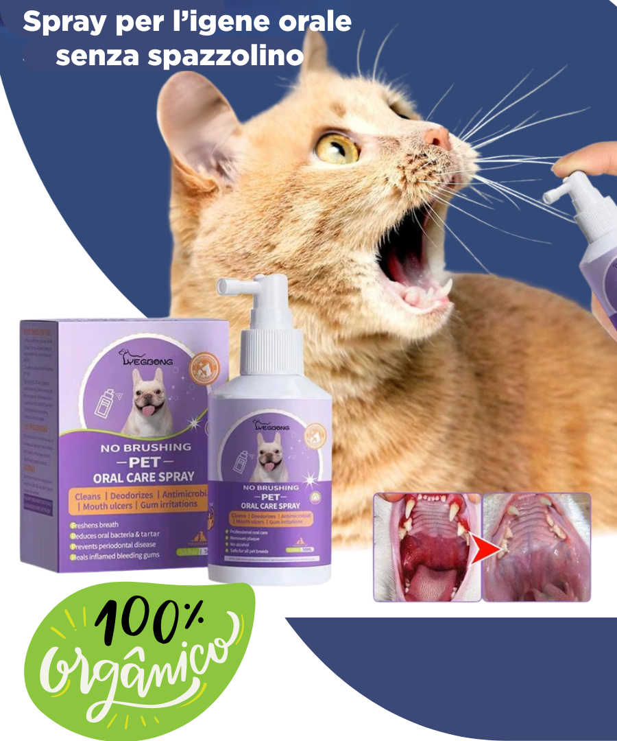Naturalis Smile™ | Spray per la pulizia dei denti di cani e gatti